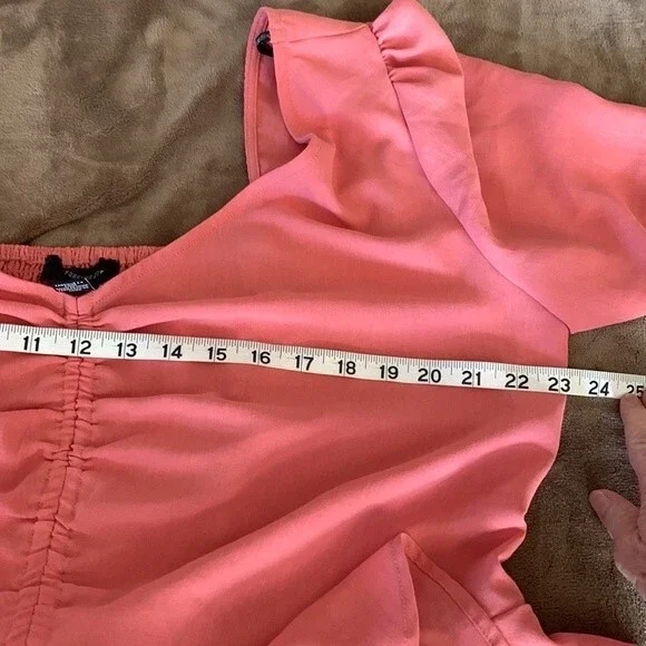 Forever 21 Peplum Cropped Blouse Rose Size 3X - Picture 7 of 8